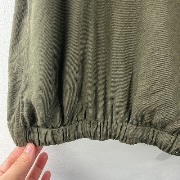 Matilda Jane Ambitious You Green Cape Vest Lace Button Up Floral Womens Size M - Picture 7 of 13